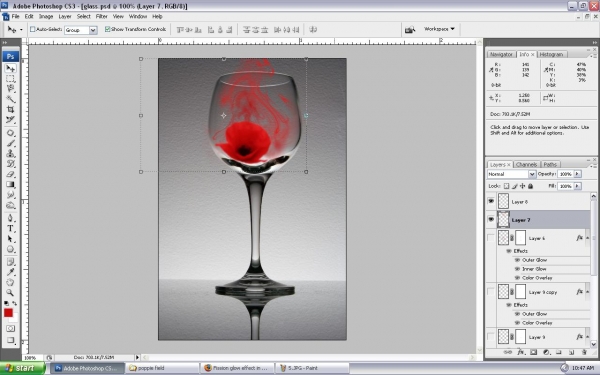 Creation of glass opo jal??: Step 7